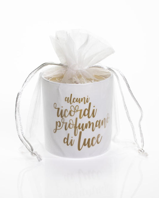 CANDELA VEGETALE AFORISMI - VANIGLIA - Alcuni ricordi profumano di luce