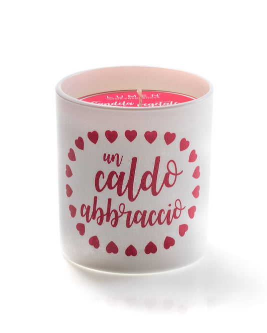 CANDELA VEGETALE AFORISMI - NON TI SCORDAR DI ME - Un caldo abbraccio