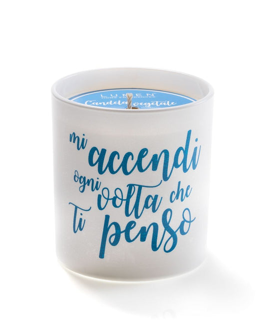 CANDELA VEGETALE AFORISMI - FICO - Mi accendi ogni volta che ti penso